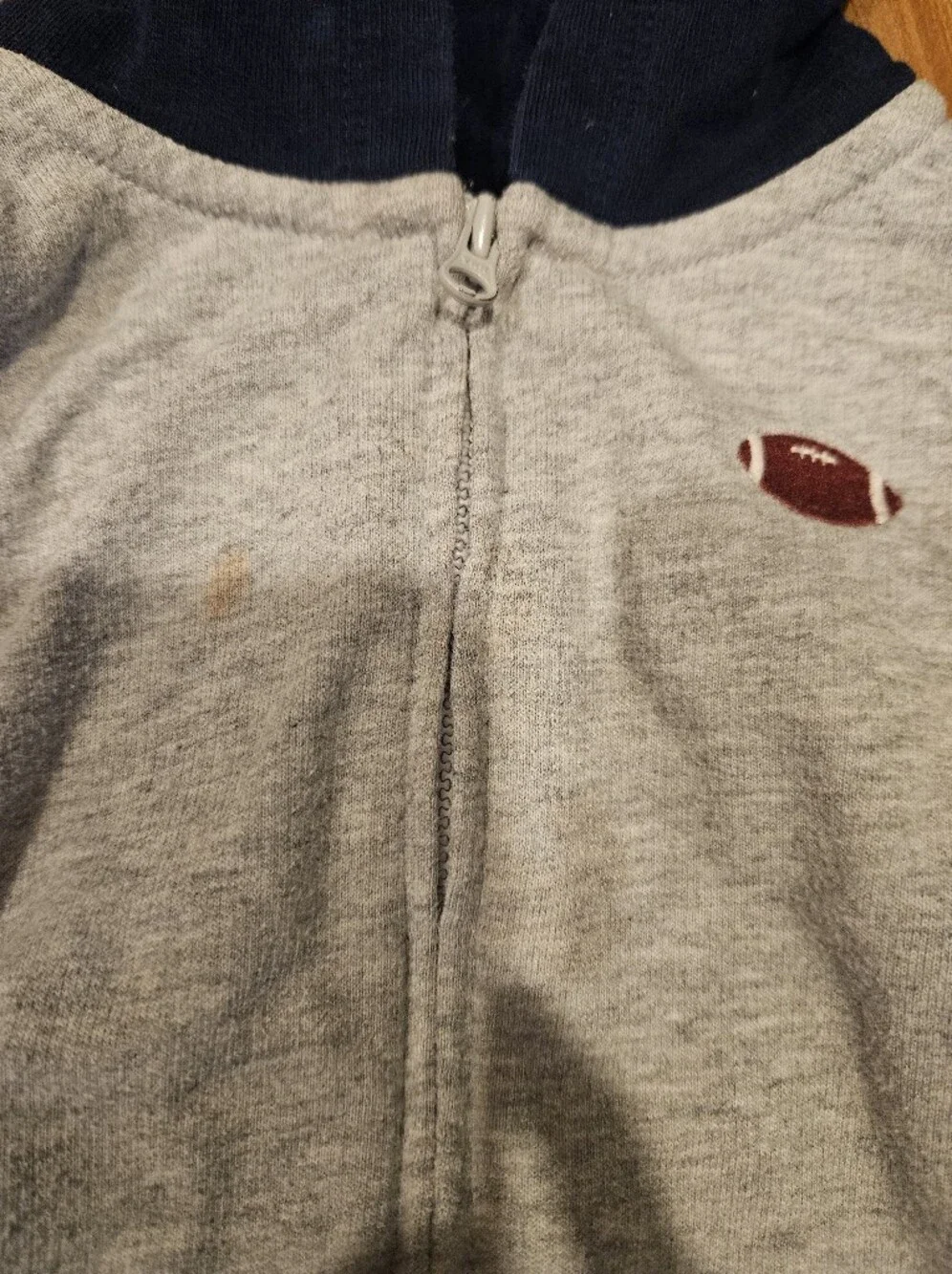 Carter's Gray, Navy & Red Colorblock Zip Hoodie 24 Months